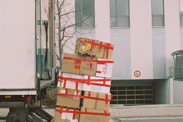 New Project (20) Removal truck being loaded with boxes in Ealing